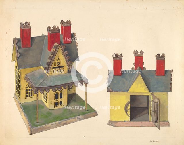 Toy Bank Building, c. 1938. Creator: Alf Bruseth.