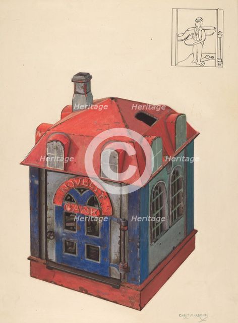 Toy Bank, c. 1937. Creator: Chris Makrenos.