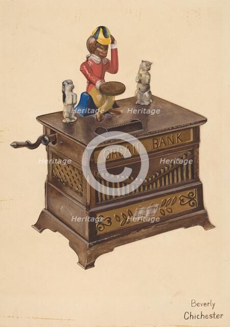 Toy Bank, c. 1937. Creator: Beverly Chichester.