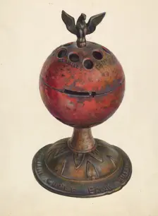 Toy Bank: Globe, c. 1939. Creator: Walter Hochstrasser