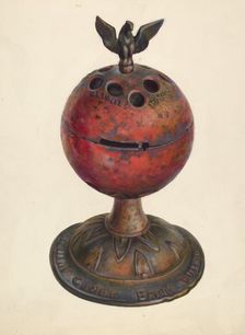 Toy Bank: Globe, c. 1939. Creator: Walter Hochstrasser