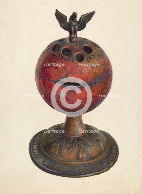 Toy Bank: Globe, c. 1939. Creator: Walter Hochstrasser.