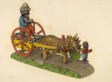 Toy Bank: Donkey and Cart, c. 1941. Creator: Isidore Danziger