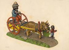 Toy Bank: Donkey and Cart, c. 1941. Creator: Isidore Danziger