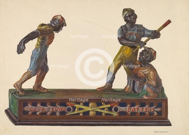 Toy Bank: Darktown Battery, c. 1938. Creator: Verna Tallman.