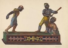 Toy Bank: Darktown Battery, c. 1938. Creator: Verna Tallman