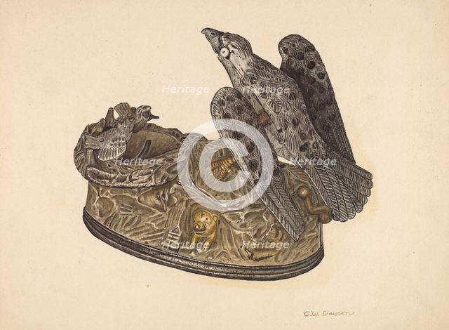 Toy Bank: Eagle, c. 1940. Creator: Clarence W Dawson.