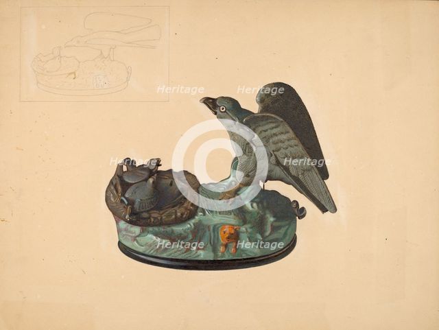 Toy Bank: Eagle, c. 1940. Creator: William High.