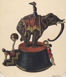 Toy Bank: Elephant, 1935/1942. Creator: Frank Gray