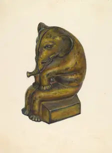 Toy Bank: Elephant, c. 1939. Creator: Walter Hochstrasser