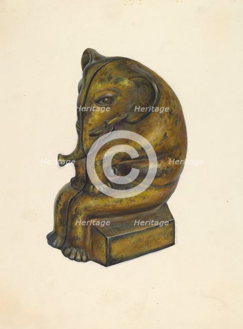 Toy Bank: Elephant, c. 1939. Creator: Walter Hochstrasser.