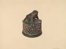 Toy Bank: Frog, c. 1938. Creator: William O. Fletcher