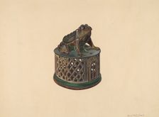 Toy Bank: Frog, c. 1938. Creator: William O. Fletcher