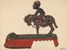 Toy Bank: "I Always Did Spise a Mule", c. 1937. Creator: Florian Rokita