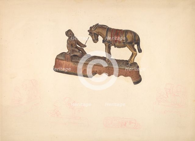 Toy Bank: Mule, c. 1941. Creator: Unknown.
