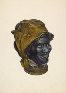 Toy Bank: Negro Boy Head, c. 1939. Creator: Walter Hochstrasser
