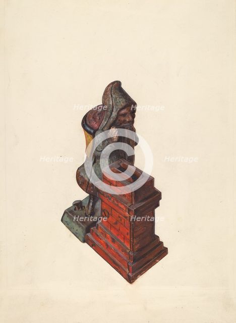 Toy Bank: Santa Claus, c. 1937. Creator: Clementine Fossek.
