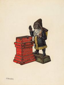 Toy Bank: Santa Claus, c. 1940. Creator: Charles Henning