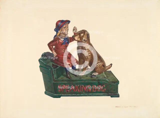 Toy Bank: Speaking Dog, 1935/1942. Creator: Edward L Loper.