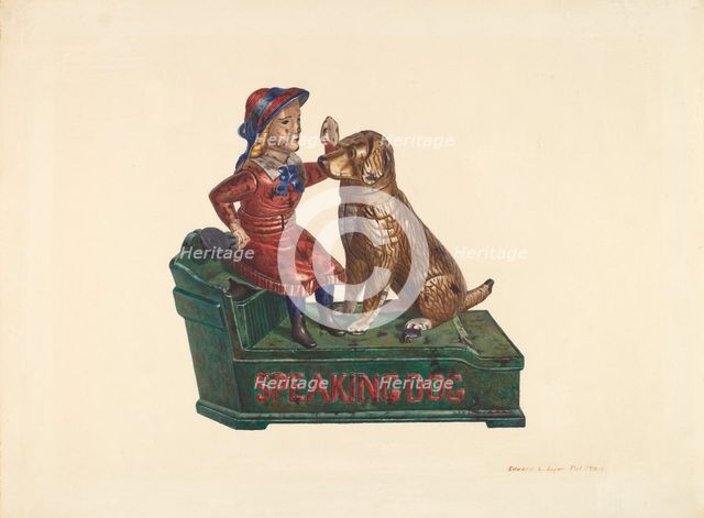 Toy Bank: Speaking Dog, 1935/1942. Creator: Edward L Loper.