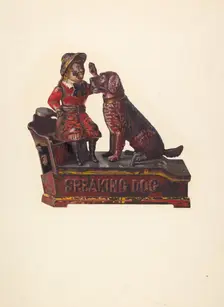 Toy Bank: Speaking Dog and Figure, 1935/1942. Creator: Unknown