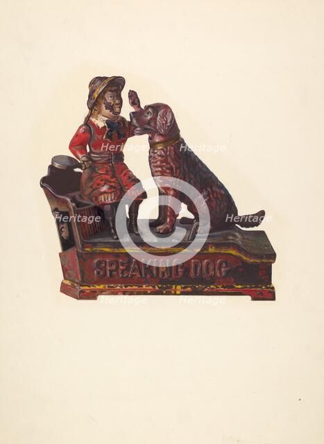 Toy Bank: Speaking Dog and Figure, 1935/1942. Creator: Unknown.