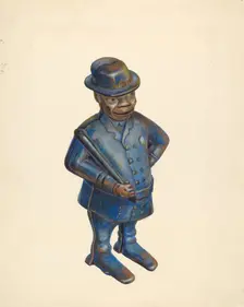 Toy Bank: Policeman, c. 1939. Creator: Walter Hochstrasser