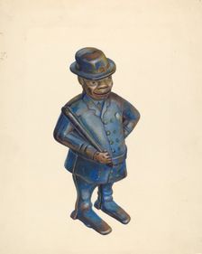 Toy Bank: Policeman, c. 1939. Creator: Walter Hochstrasser