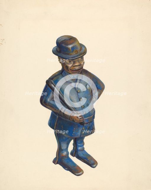 Toy Bank: Policeman, c. 1939. Creator: Walter Hochstrasser.