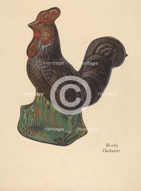 Toy Bank: Rooster, c. 1937. Creator: Beverly Chichester.