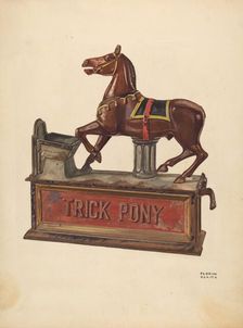 Toy Bank: Trick pony, c. 1937. Creator: Florian Rokita