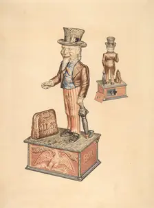 Toy Bank: Uncle Sam, 1935/1942. Creator: Unknown