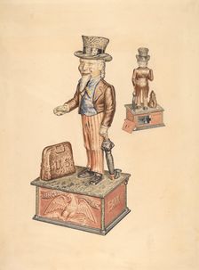 Toy Bank: Uncle Sam, 1935/1942. Creator: Unknown