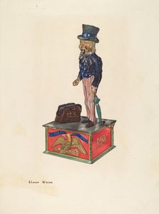 Toy Bank: Uncle Sam, c. 1937. Creator: Elmer Weise