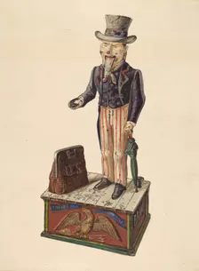 Toy Bank: Uncle Sam, c. 1937. Creator: Kurt Melzer