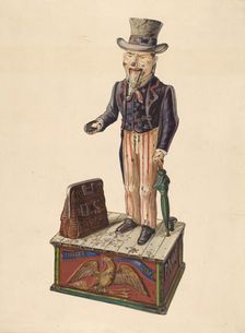 Toy Bank: Uncle Sam, c. 1937. Creator: Kurt Melzer