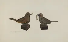 Toy Birds, 1939. Creator: Frank Budash