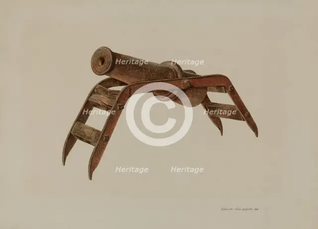 Toy Cannon, 1938. Creator: Albert Geuppert.