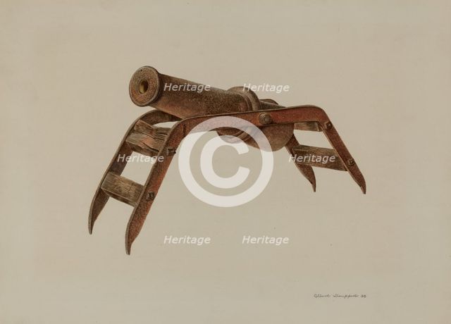 Toy Cannon, 1938. Creator: Albert Geuppert.