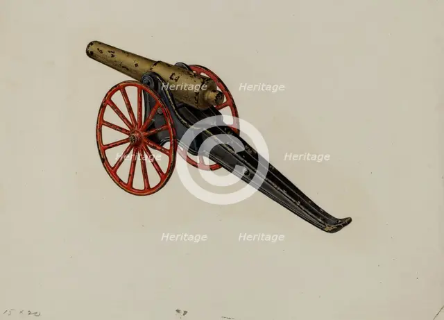 Toy Cannon, c. 1941. Creator: Charles Henning.