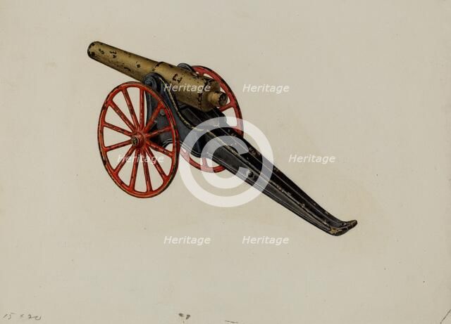 Toy Cannon, c. 1941. Creator: Charles Henning.