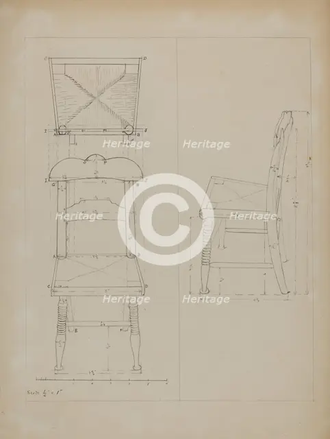 Toy Chair, c. 1936. Creator: Edith Magnette.