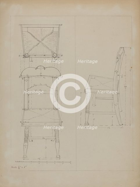 Toy Chair, c. 1936. Creator: Edith Magnette.