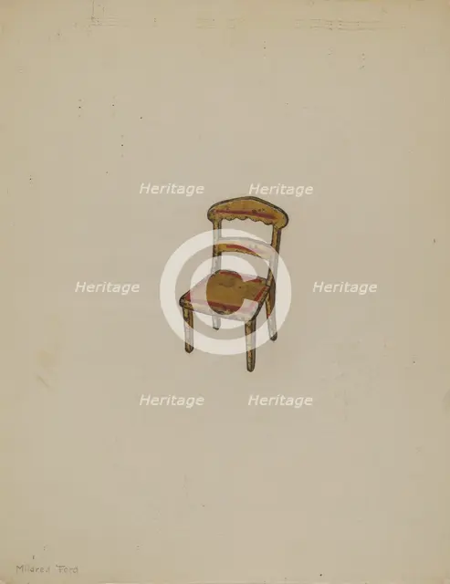 Toy Chair, c. 1939. Creator: Mildred Ford.