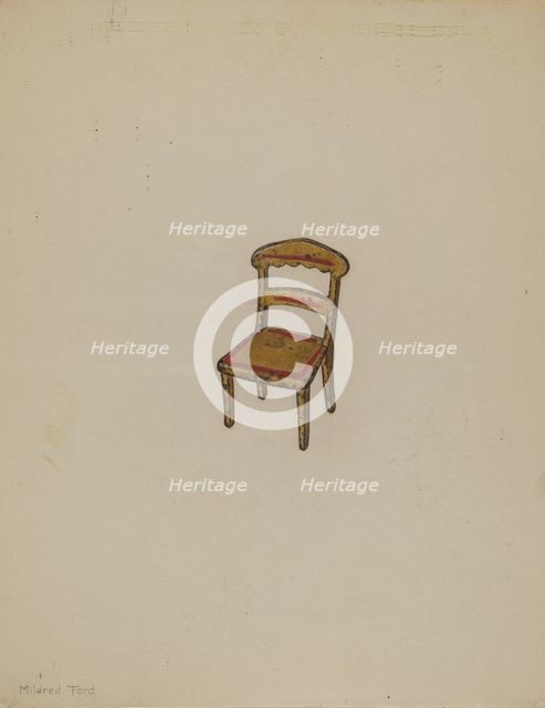 Toy Chair, c. 1939. Creator: Mildred Ford.