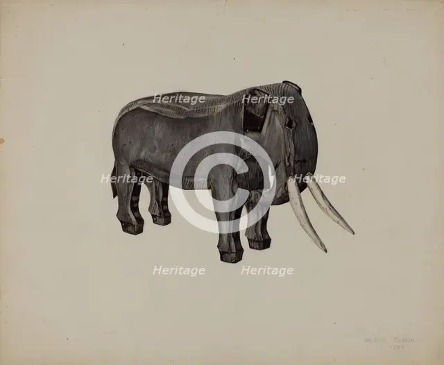 Toy Elephant, 1939. Creator: Orison Daeda.