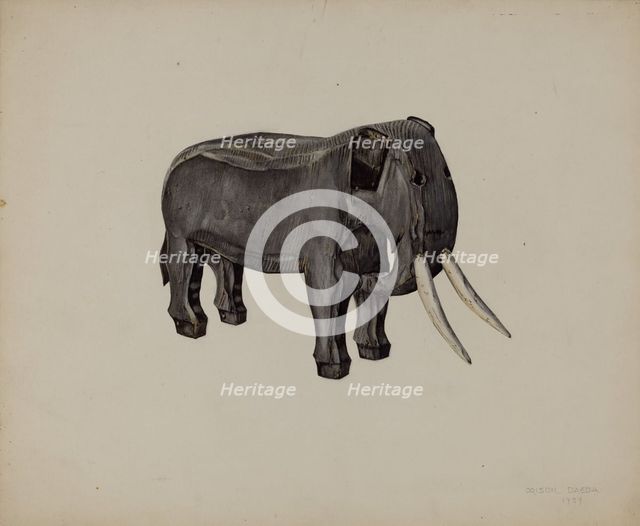 Toy Elephant, 1939. Creator: Orison Daeda.