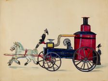 Toy Fire Engine, c. 1939. Creator: Mina Lowry