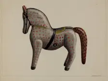Toy Horse, c. 1937. Creator: Mina Lowry