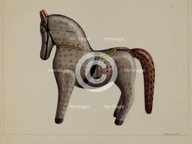 Toy Horse, c. 1937. Creator: Mina Lowry.